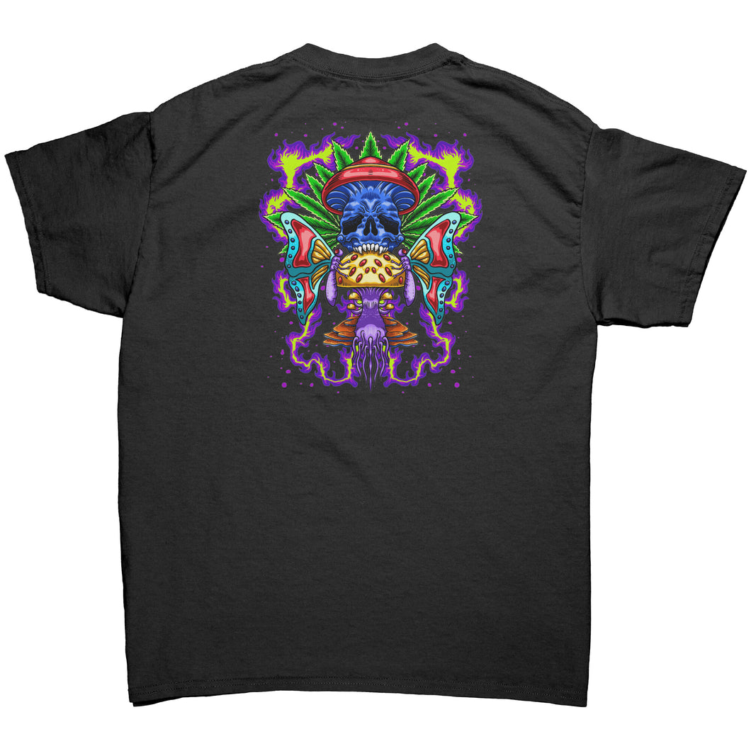 Mushroom Butterfly Skull Unisex Gildan T-Shirt
