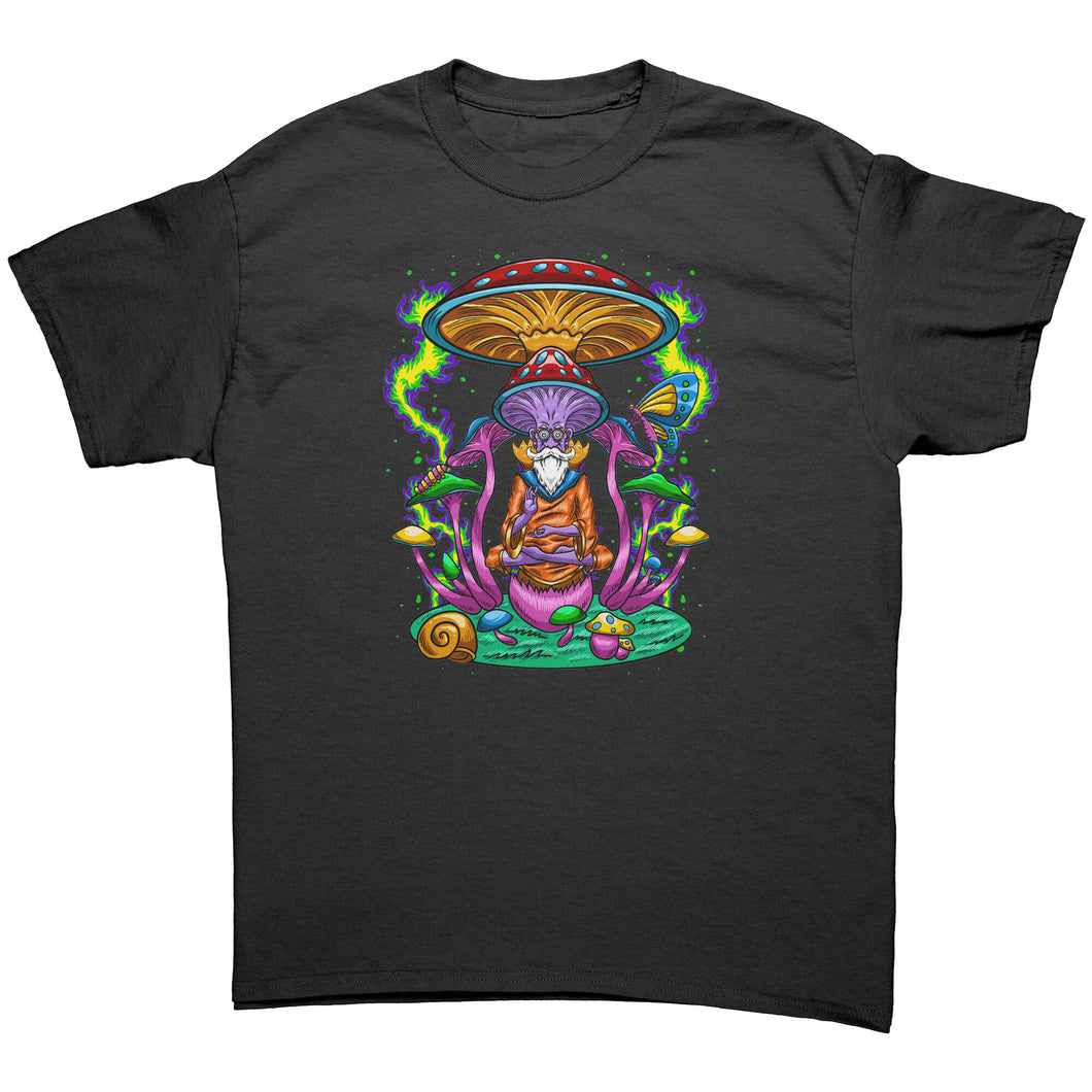 Wise Psychedelic Mushroom Meditation Unisex Gildan T-Shirt